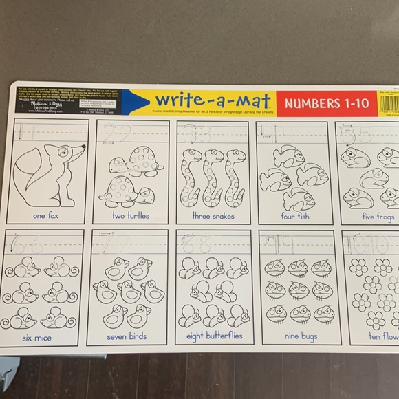 Set of 5 Melissa & Doug write-a-mats - Picture 2 of 6